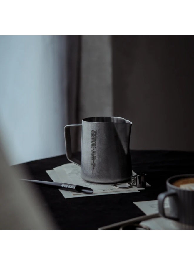 MHW-3BOMBER Latte Art Pitcher 5.0 Silver Spot – 500 ml Stainless Steel Milk Frothing Jug with Patented Crocodile Spout, Ergonomic Handle - Image 3